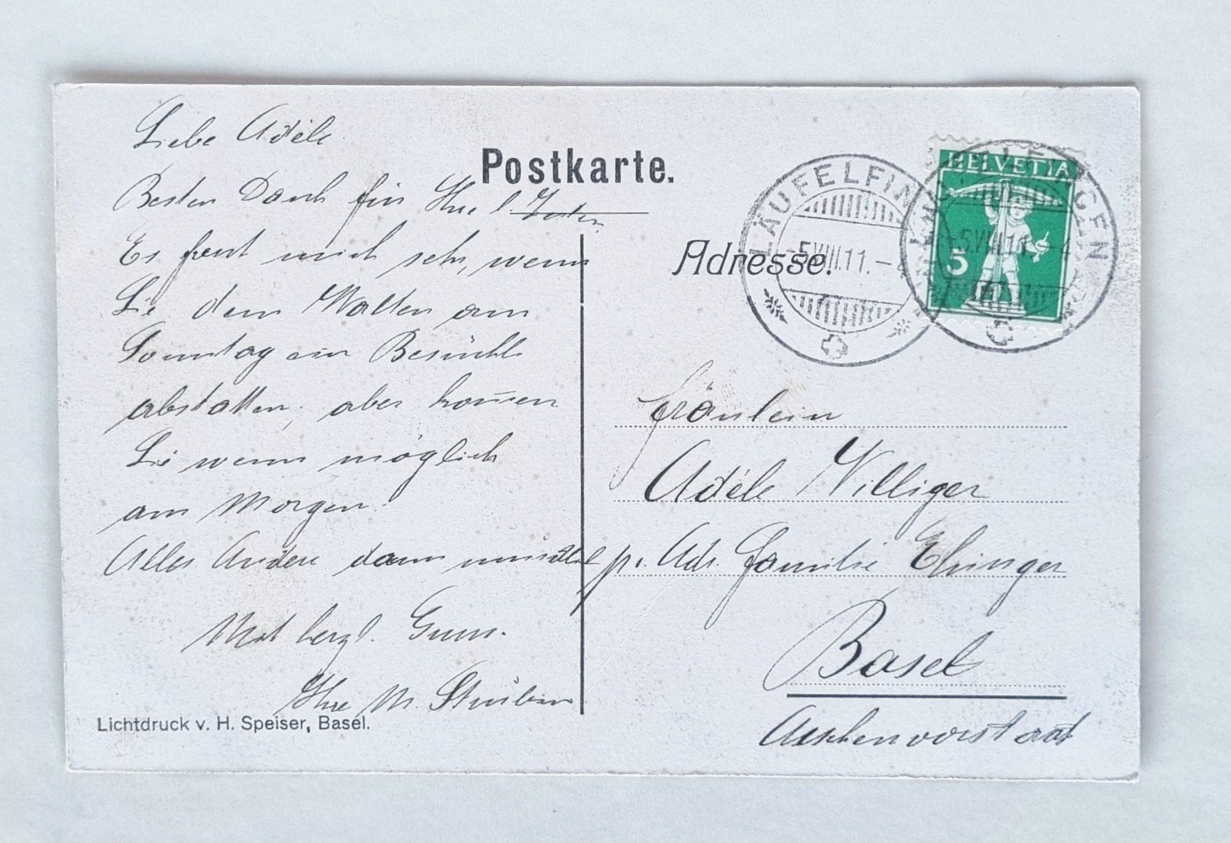 Cartes postales: Läufelfingen  - Kurhaus Walten - 1911 – D'occasion à Rothrist par RROENK 1