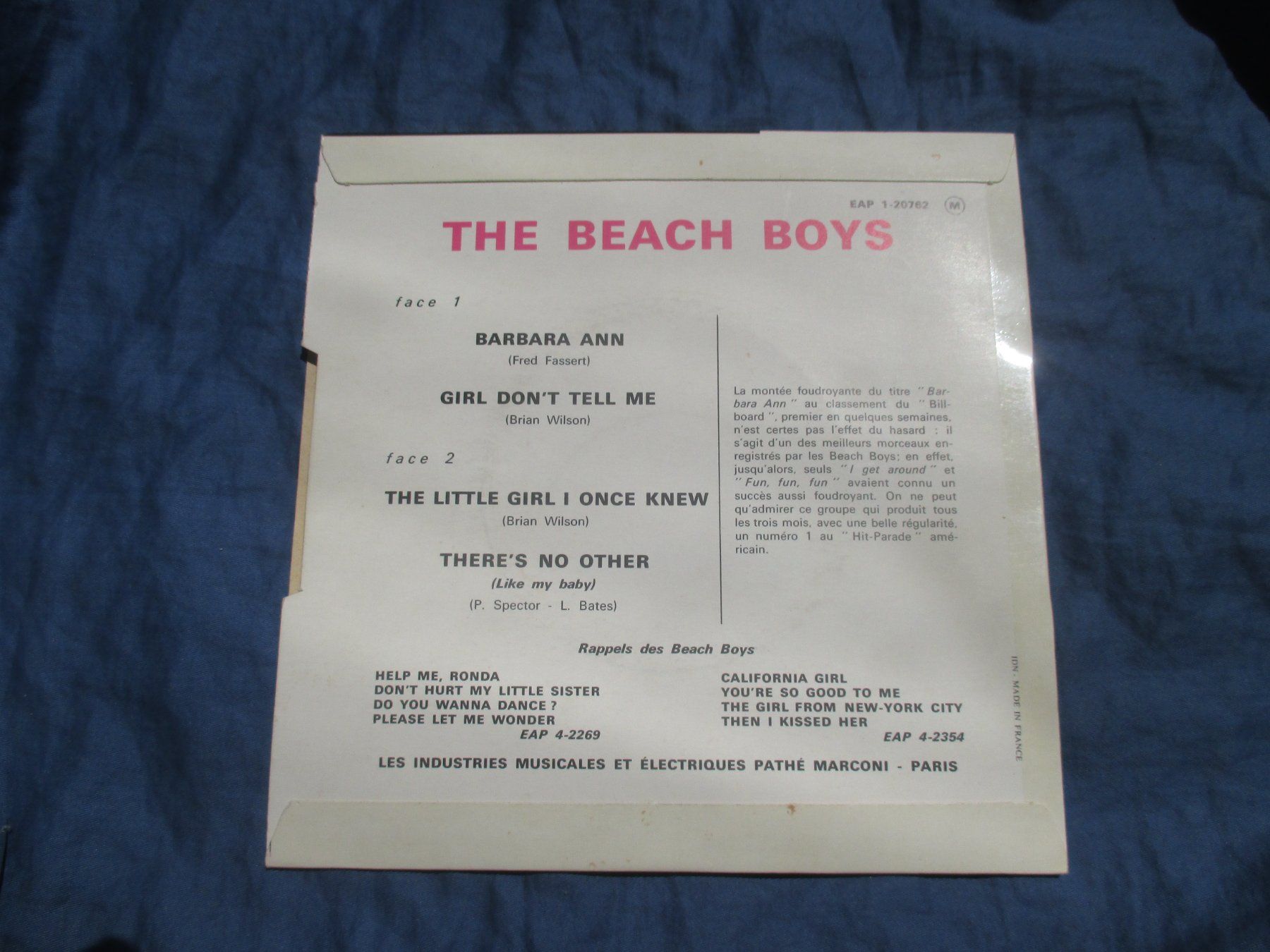 Dischi in vinile: The Beach Boys EP Barbara Ann – Usato da Colombier NE venduto da Nevenma 1