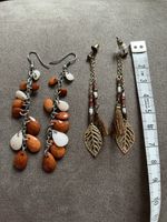 Lot de boucles d’oreilles marron pendantes fantaisie
