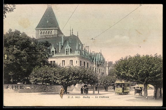 Cartes postales: AK Ouchy, Le Château, Strassenbahn – D'occasion à Berlin par bartko-reher