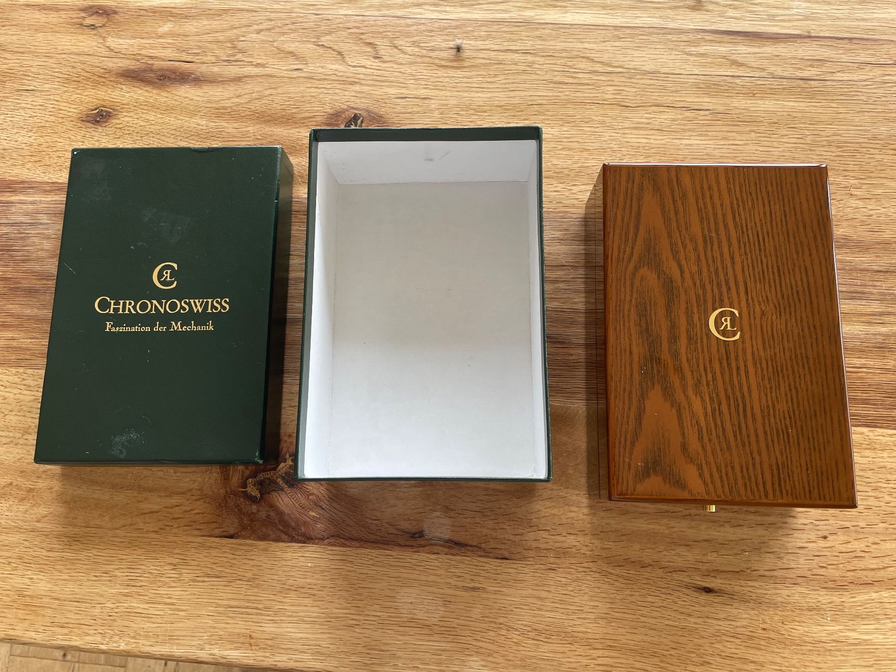 Scatole porta orologi: Chronoswiss Uhrenbox mit Umkarton – Usato da Fidaz venduto da KunstsammlerGR60 1