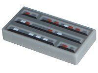 Lego 2x Fliese mit SW Computer Muster (3069ps1)