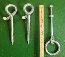 2 Stk. neue Schaukelhaken Holzgewinde und Befestigungsring