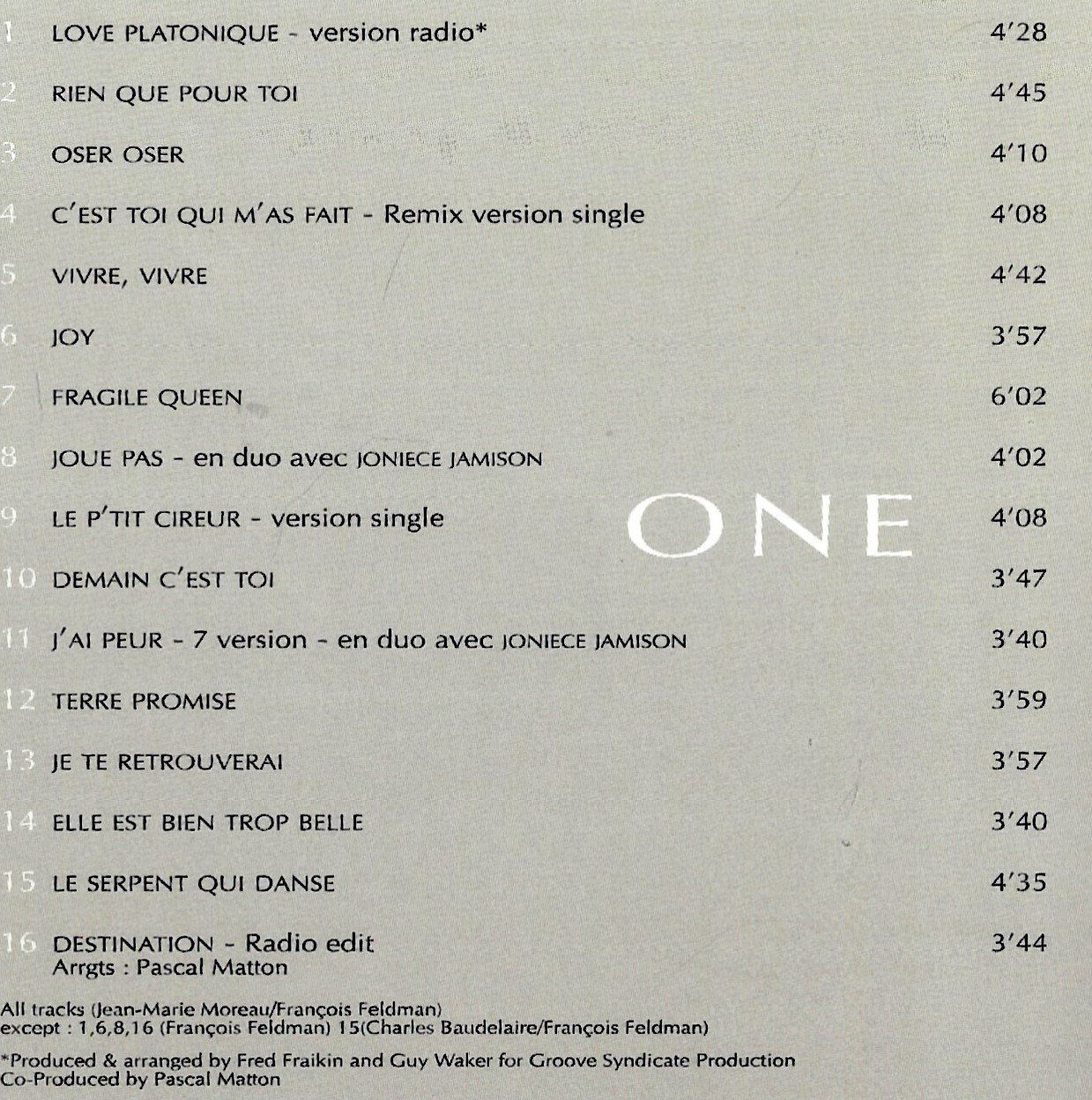 CDs: François Feldman TWO FELDMAN Joniece Jamison  Chanson 2CD – D'occasion à Kandergrund par Sososo 4