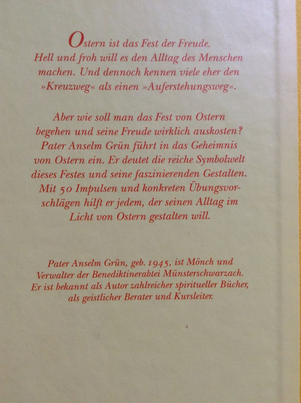 Libri: Pater Anslem Grün Bücherkiste – Nuovo (secondo la descrizione) da Zürich venduto da MeineBilderkiste 1