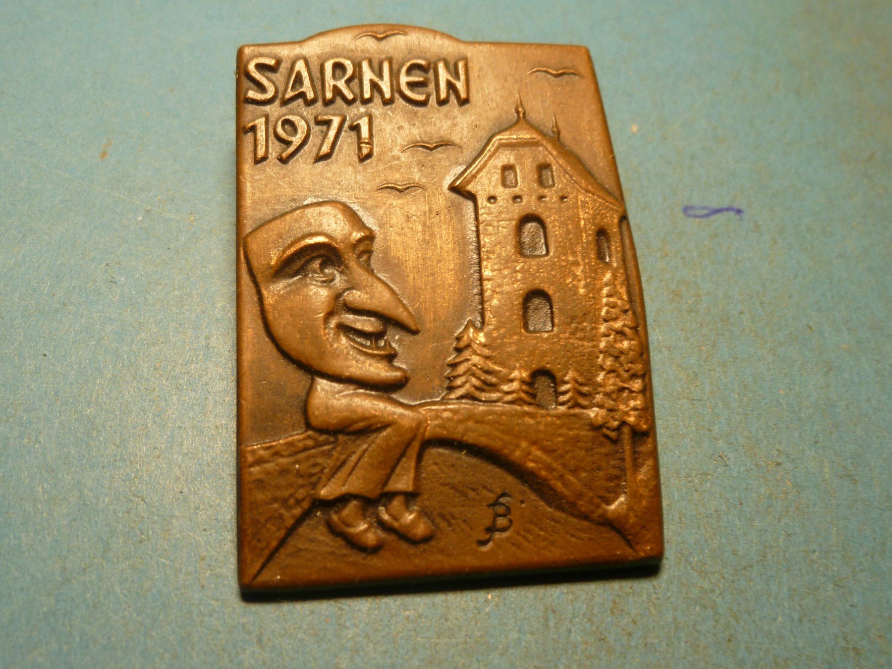 Plaketten & Abzeichen: SARNEN 1971 BRONZE – Gebraucht aus Ried (Muotathal) von Mandarin02