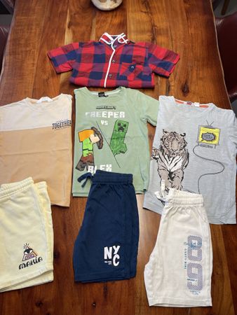 Sommer Set: 7-teiliges Jungen Kleiderpaket, Grösse 110
