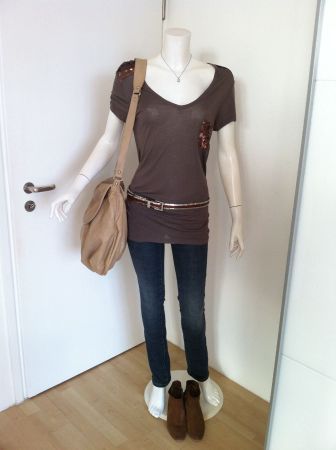 🤩MANGO T-SHIRT OLIVGRÜN & PAILLETTEN NEU & GUCCI P.