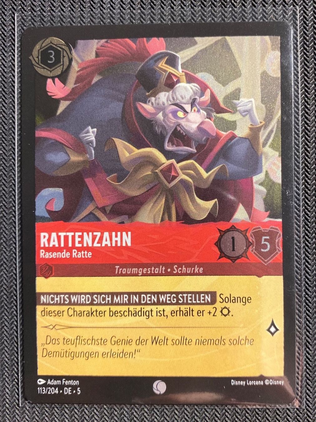Disney Carte collezionabili: Rattenzahn FOIL/HOLO 113 DE Disney Lorcana 5 – Nuovo (secondo la descrizione) da Rafz venduto da SaintCruz