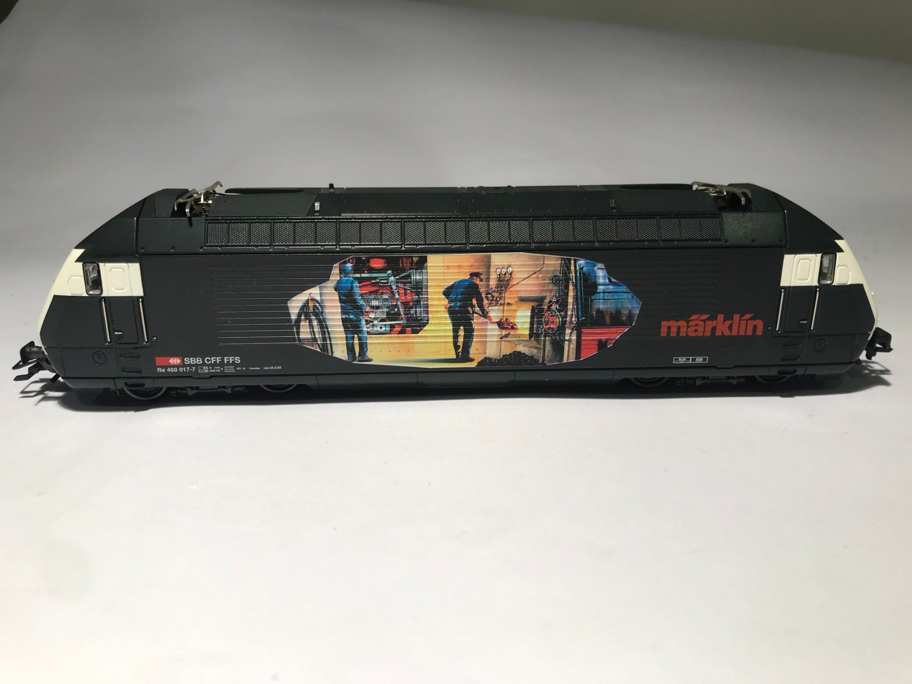 Märklin Modellini di ferrovie: Märklin E-Lok RE460 SBB Heizer Lok 3451 – Usato da Buchrain venduto da Modellbahn11 2