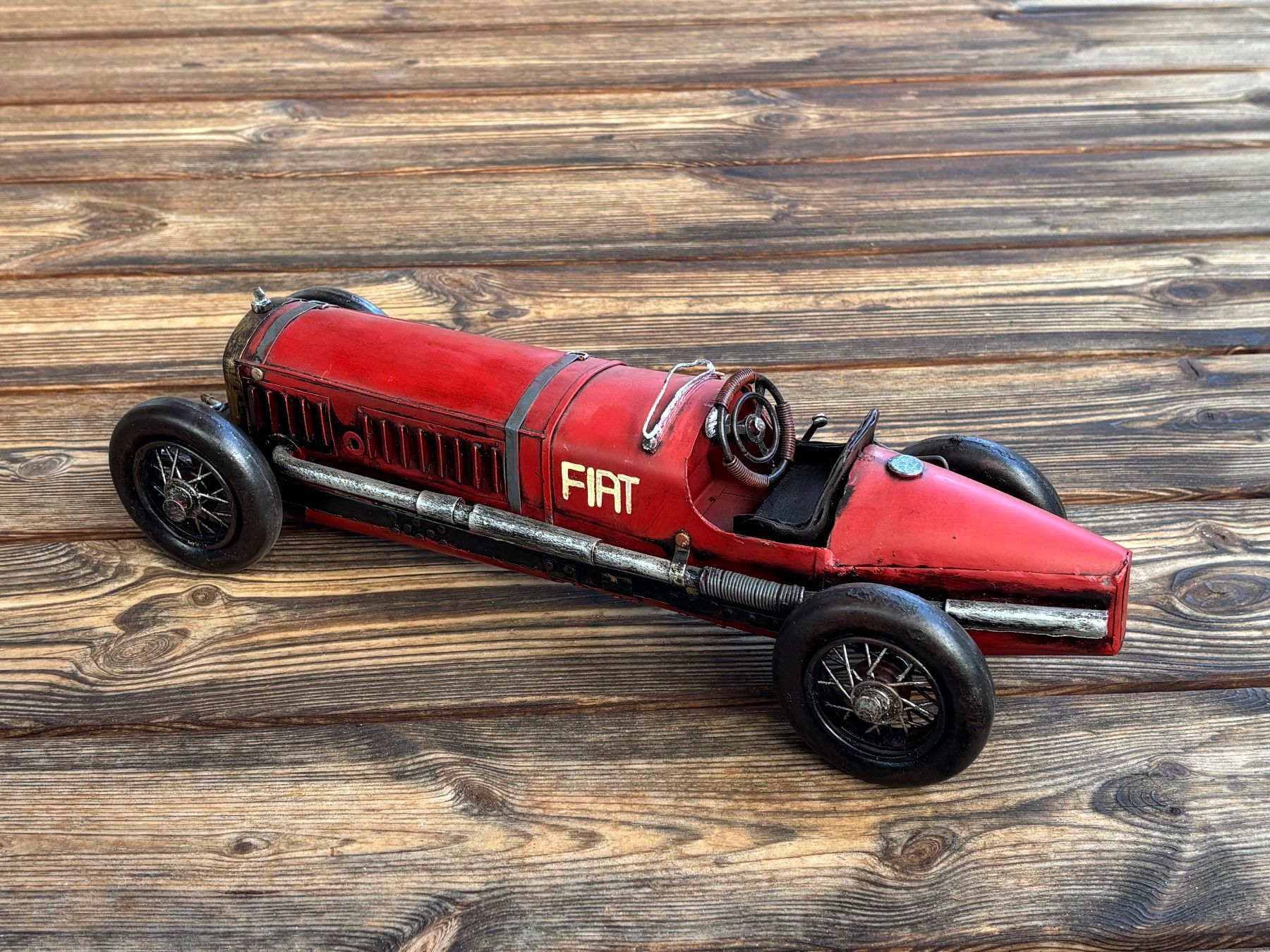 Fiat Modellini d'auto: Deko Fiat Oldtimer-Rennauto – Usato da Lüchingen venduto da Eeizo 1