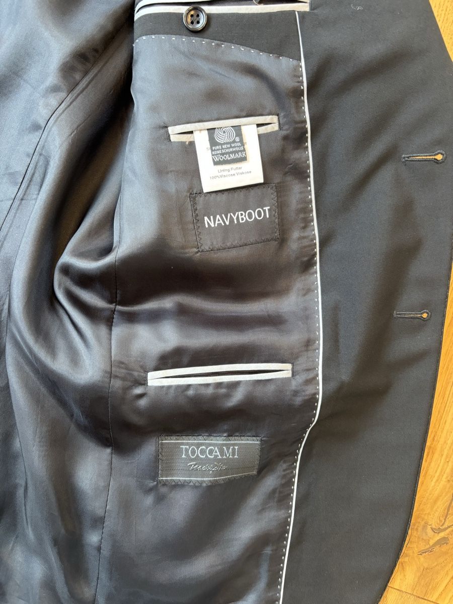 Navyboot Completi: Schwarzer Navyboot Herrenanzug, Gr. 106, Schurw., gebraucht – Usato da Dübendorf venduto da FIRED80 2