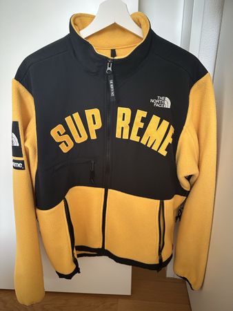 The North Face Supreme Fleece Jacke Gelb/Schwarz Gr. M