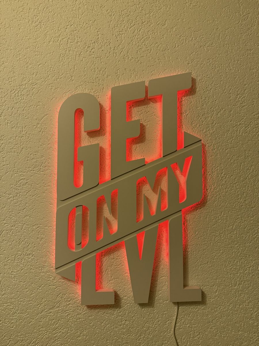 Tutte le decorazioni: LED-Schild - Get on my Lvl – Usato da Oberdorf SO venduto da Zurbi07