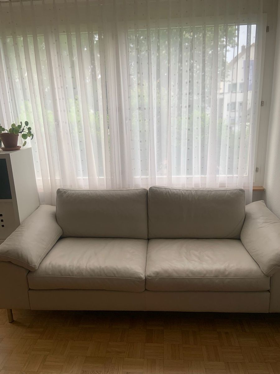 Divani: 2er Sofa in Beige - Micasa Echtleder – Usato da Wallisellen venduto da mitchbiu