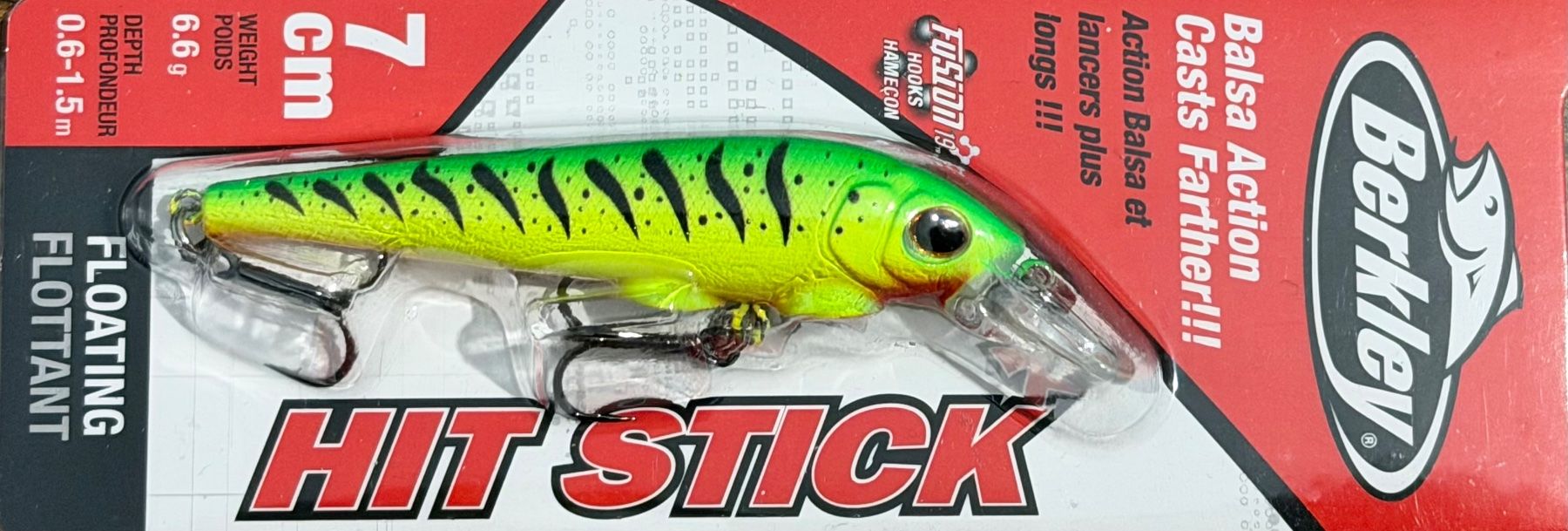 Berkley Esche: Berkley Wobbler Hit Stick floating - 7 cm 6.6 gr – Nuovo e nell'imballaggio originale da Widnau venduto da Fishingtackle_Oggy