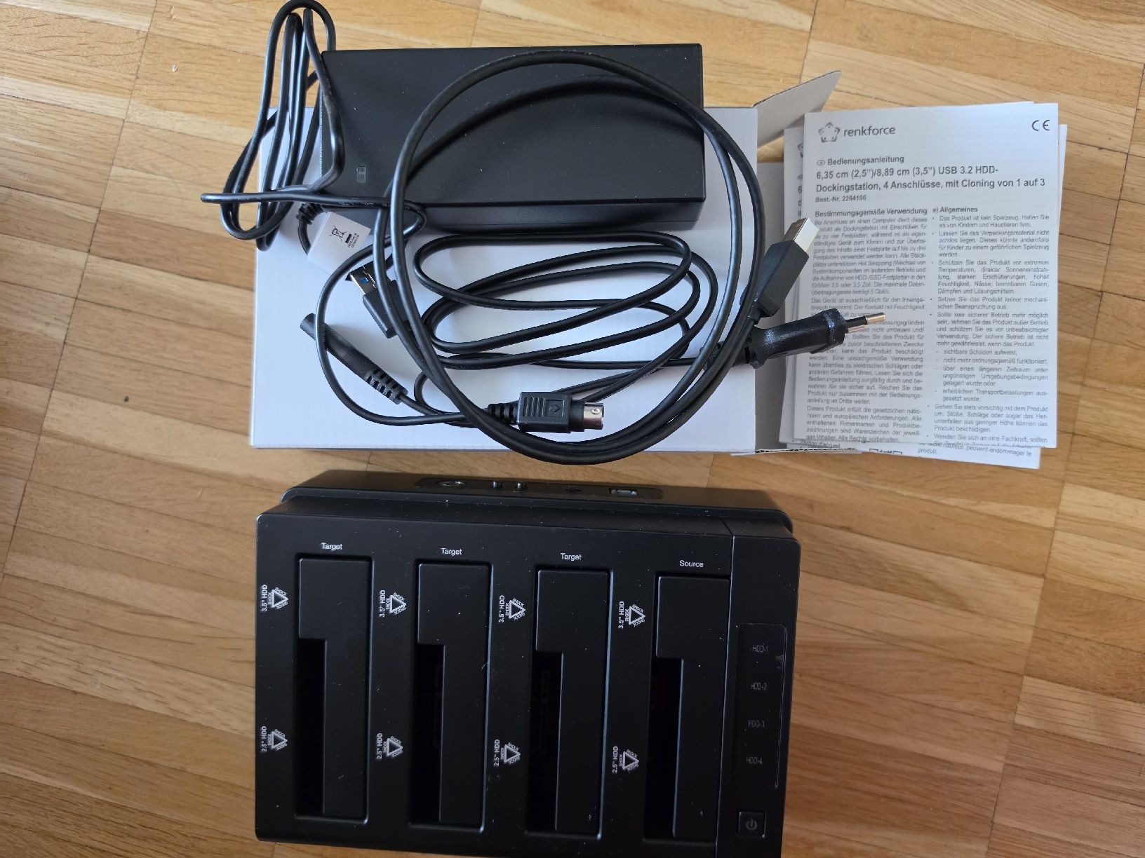 Renkforce Dockingstation: Renkforce 2,5"/3,5" USB 3.2 HDD-Dockingstation mit Cloning – Neu (gemäss Beschreibung) aus Aesch BL von immon 3