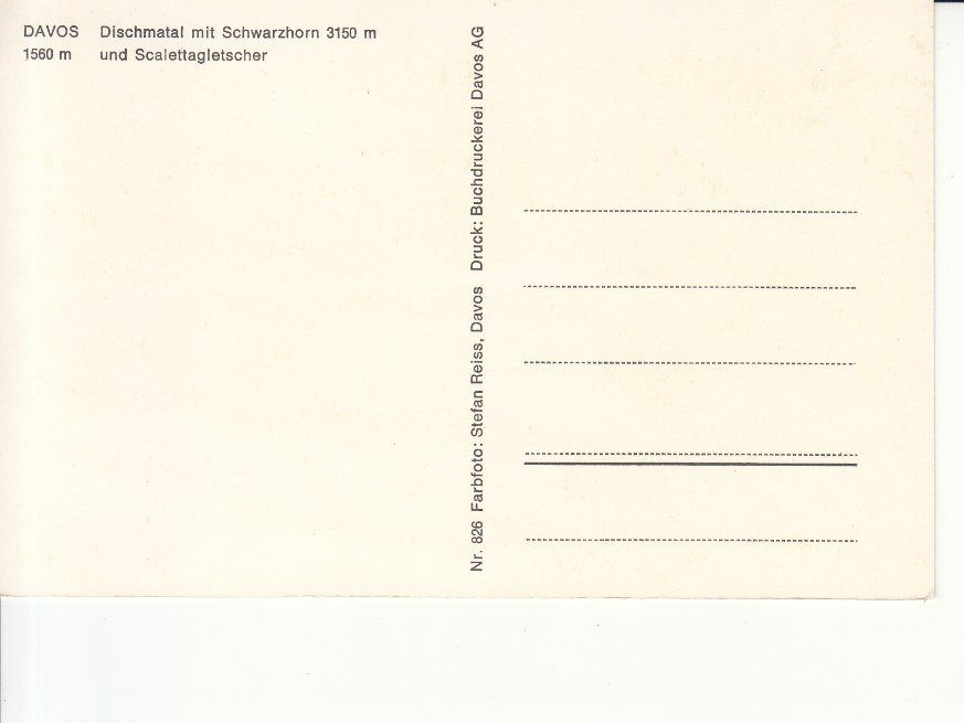 Cartoline postali: Dischmatal ca. 1960 – Usato da Bürglen TG venduto da StampGraf 1