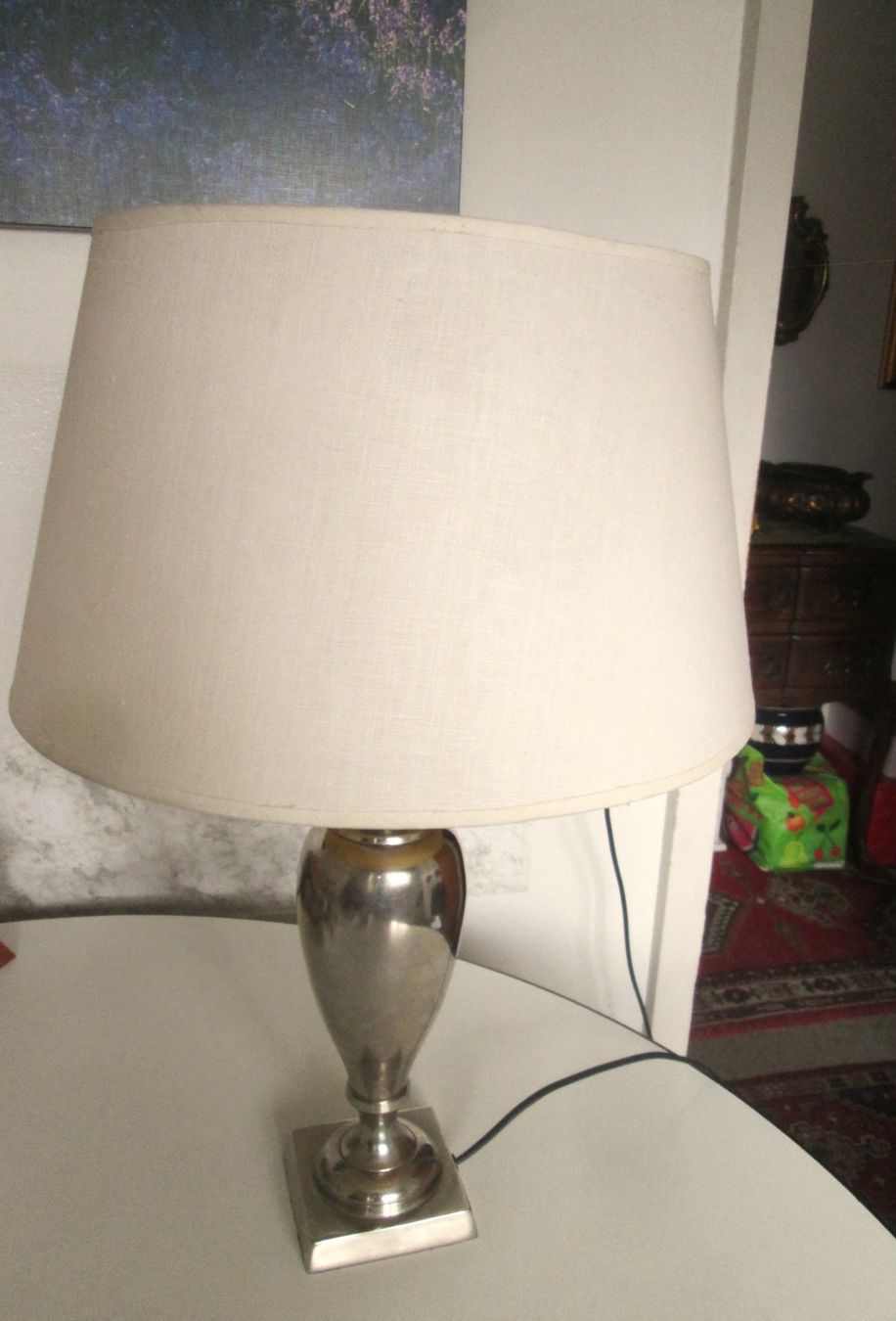 Lampade: Tischlampe aus Metall – Usato da Sementina venduto da babucia