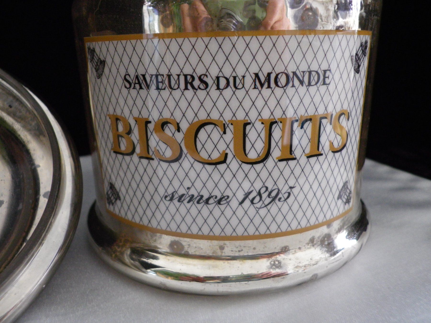 Gläser: Dose "BISCUIT'S" Bauernsilber – Gebraucht aus Reinach BL von Annodomini 1