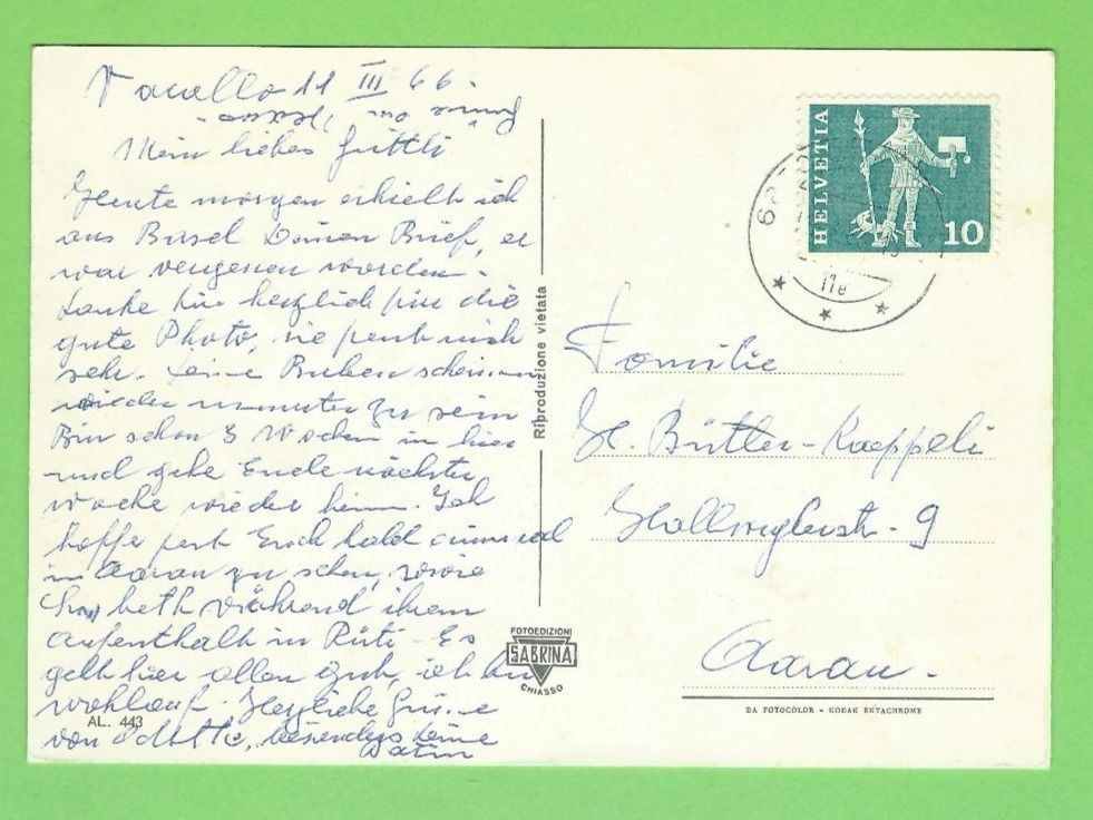 Ansichtskarten: chiasso – Gebraucht aus Zürich von t24_de 1