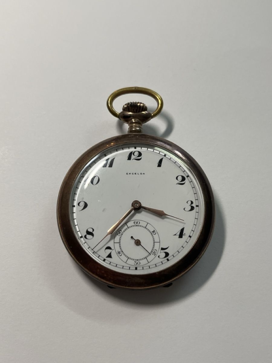 Orologi: Antike Excelda Taschenuhr 0,800 Silber  – Usato da Rheineck venduto da UhrenReinhardt