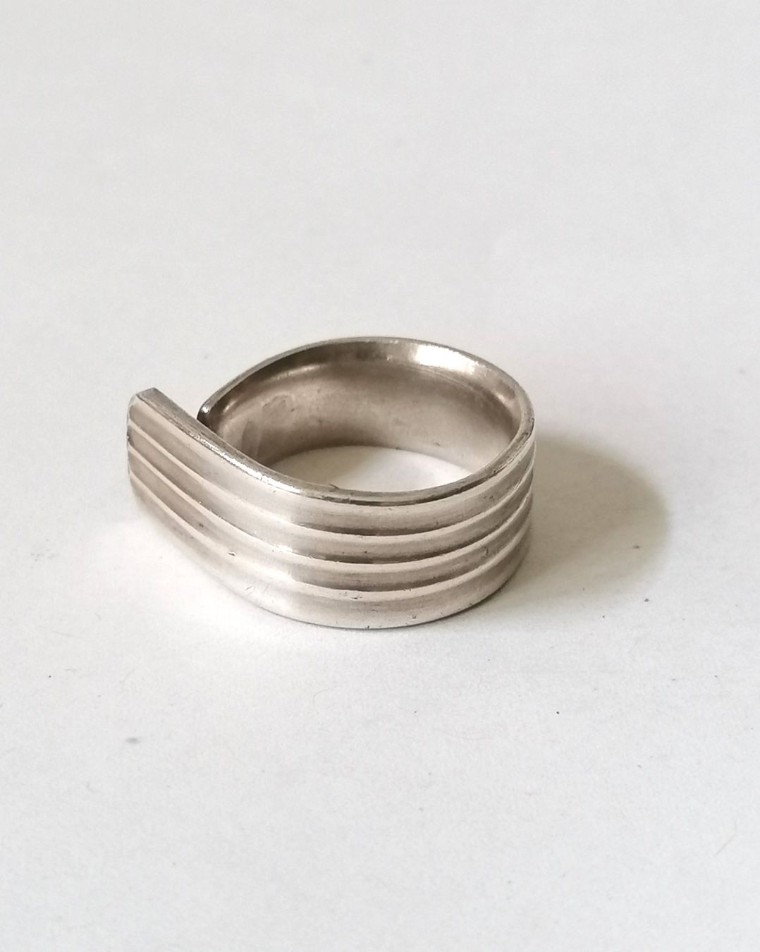 Ringe: Ring aus Silberbesteck, Grösse 59 – Neu (gemäss Beschreibung) aus Suhr von zum1.zum2.und 2