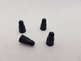 4 Stk. Ventilkappen, schwarz für Fahrrad, Velo