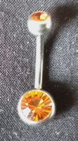 Bauchpiercing orange Edelstahl