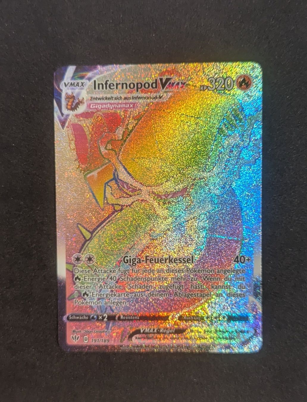 Pokémon Sammelbilder & Trading cards: Centiskorch VMAX DAA 191/ 189 DE – Gebraucht aus Zürich von printz7