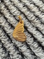 Goldener Schmetterling Flügel Anhänger - Herbst Schmuck