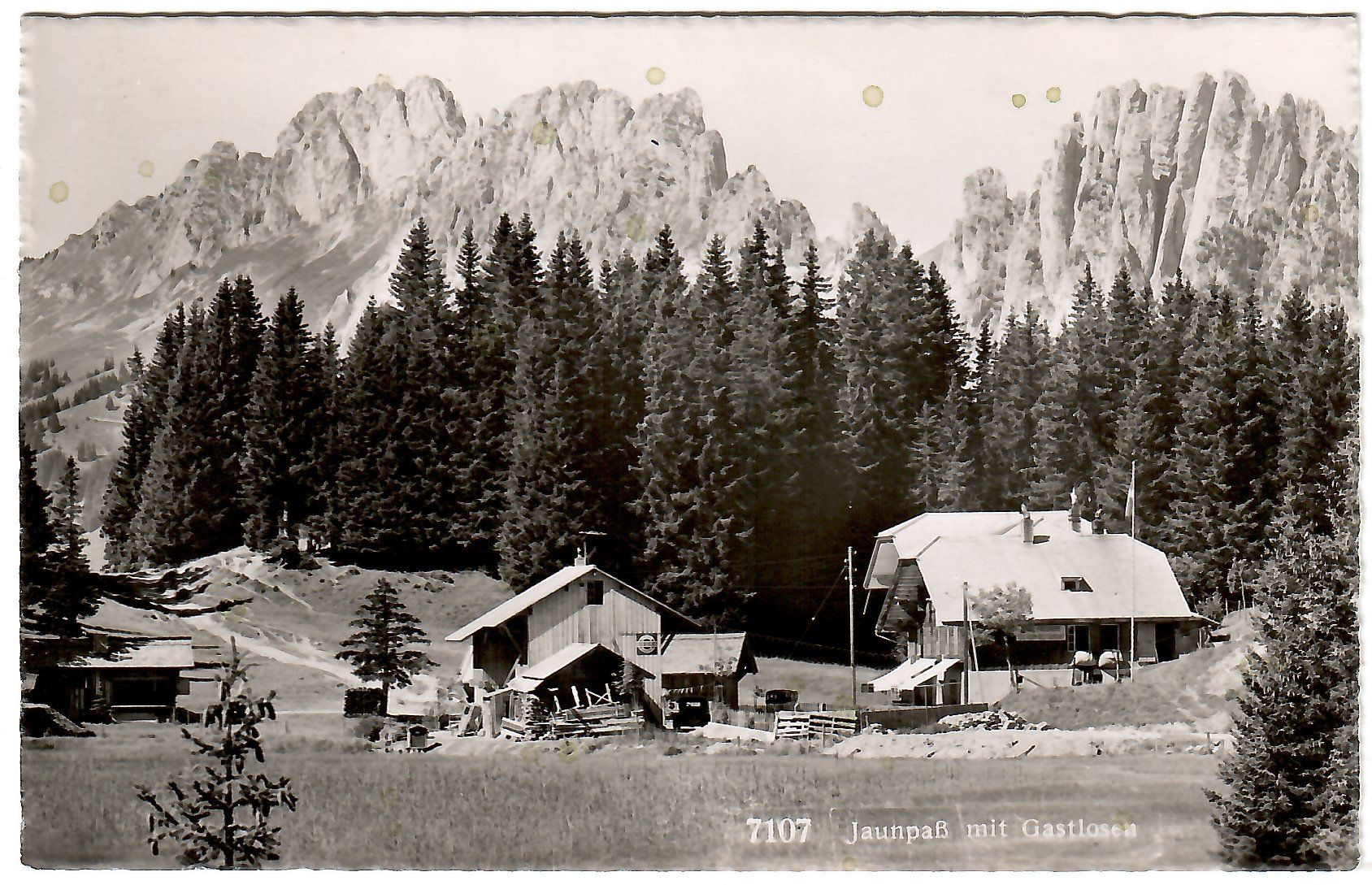 Cartoline postali: Ansichtskarte Jaunpass mit Gastlosen – Usato da Kerns venduto da etma3