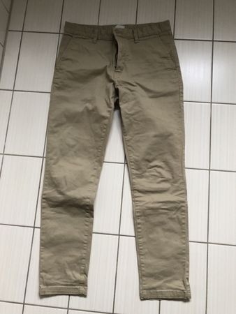 H&M Chino Hose Skinny Fit Gr. 32/32 Beige