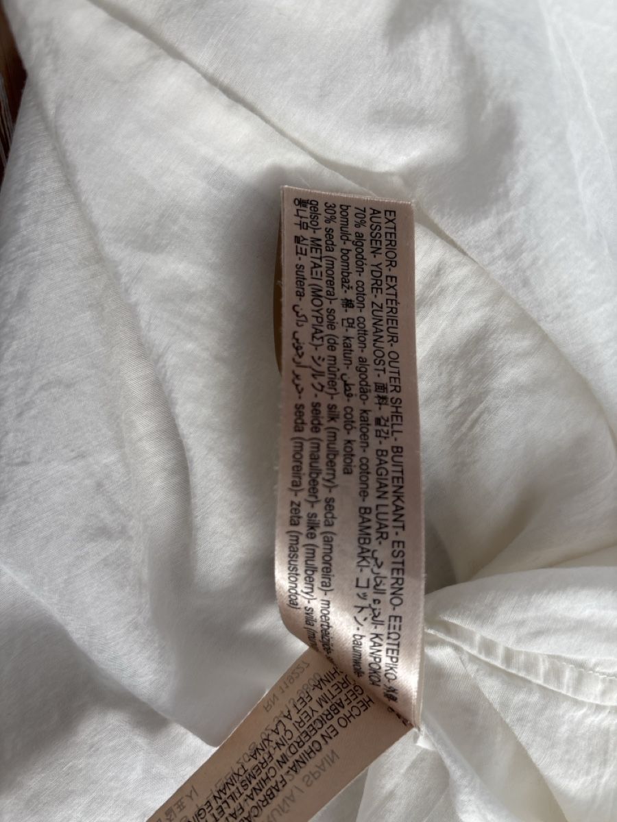 Massimo Dutti Camicette: Massimo Dutti Bluse weiss Baumwolle Seide Grösse 34 – Usato da Zürich venduto da muz_5h6k 2