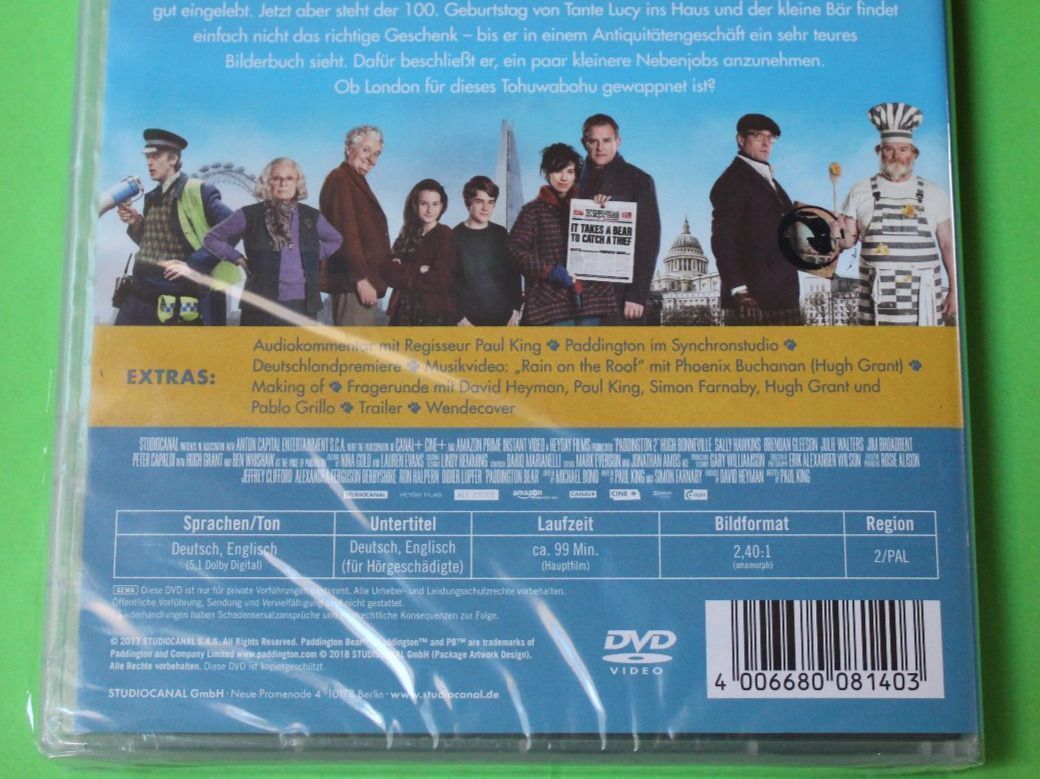 Tutti i DVDs: PADDINGTON 2 NEU + originalverpackt DVD 2017 – Nuovo e nell'imballaggio originale da Tübach venduto da JamesStone 5