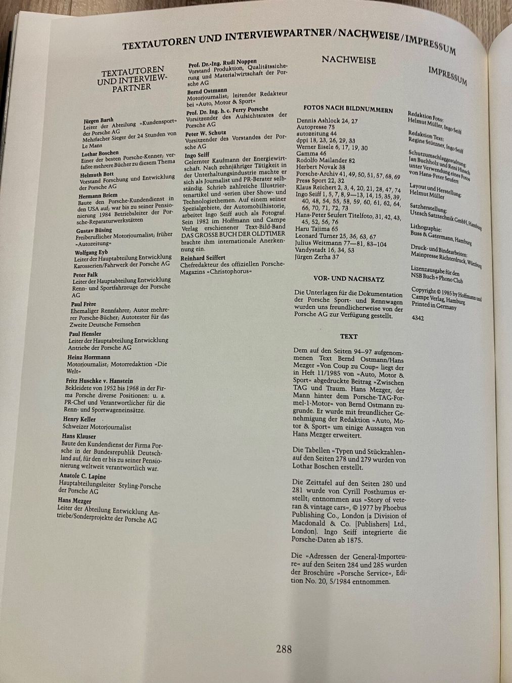 Libri: Das grosse Porsche Buch von Ingo Seiff, 1985 plus zwei Model – Usato da Ennetbürgen venduto da haeusi01 2