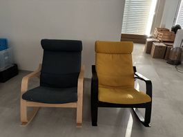 2 fauteuils à bascule IKEA POÄNG  bon état