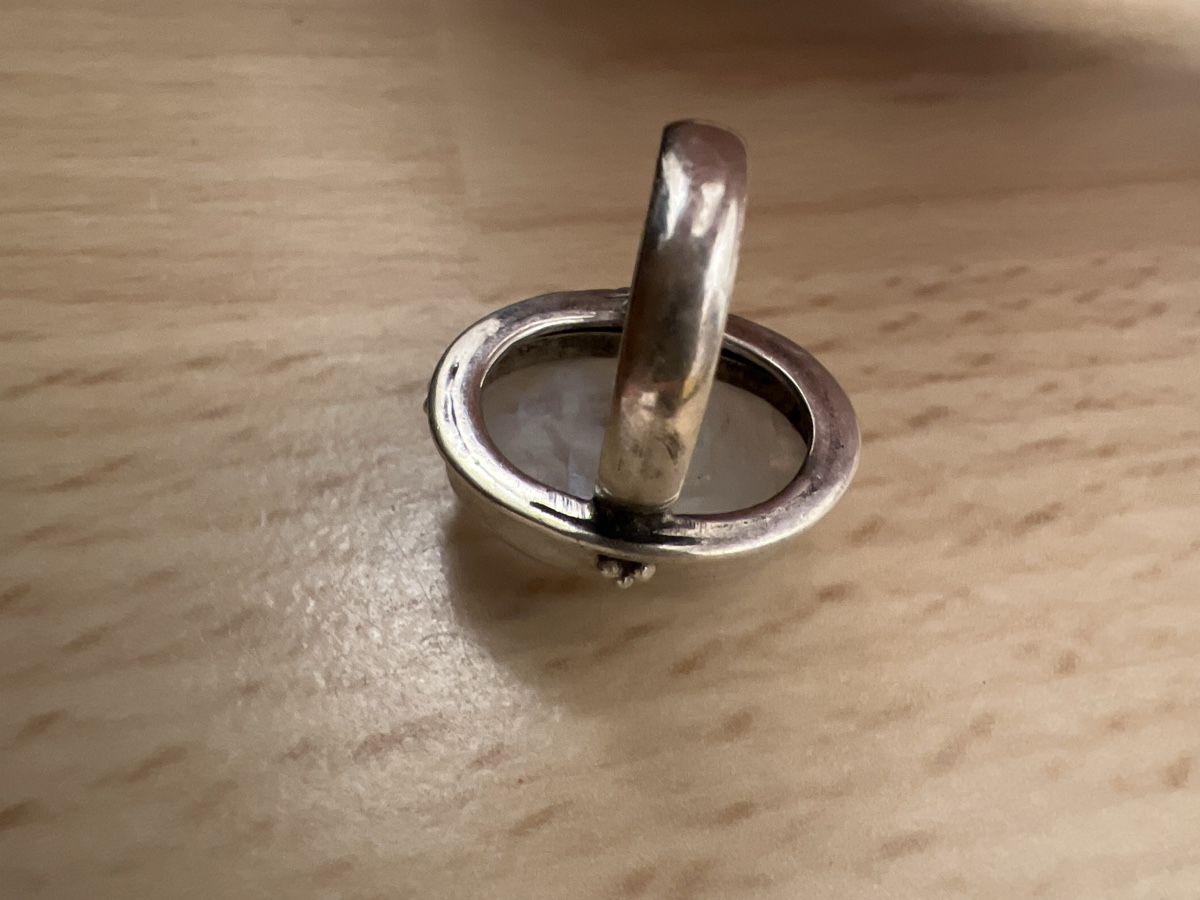 Ringe: Mondstein Ring, 925er Silber, Vintage Stil – Gebraucht aus Luterbach von vatab 2