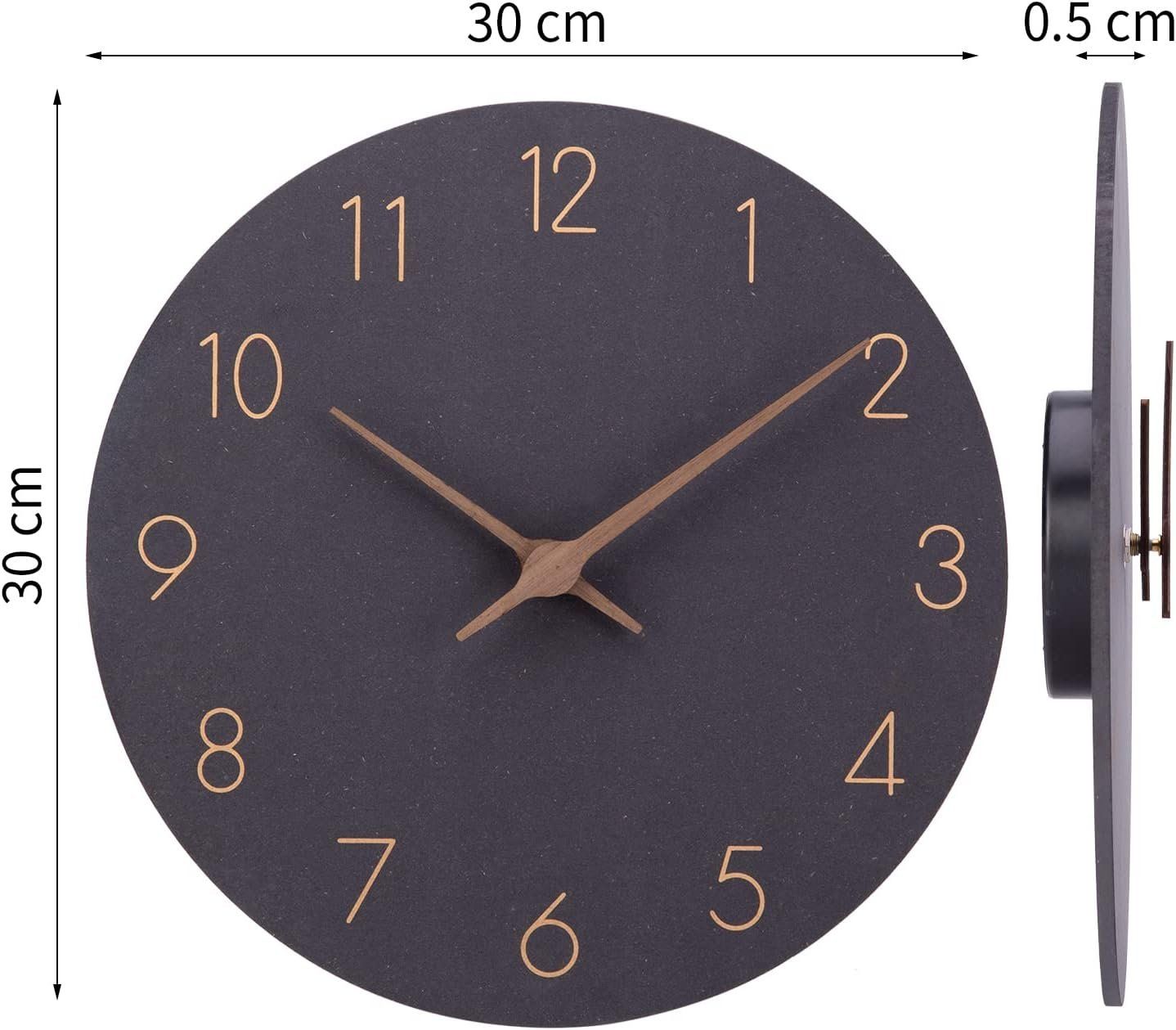 Orologi da terra & Orologi da parete: Holz Wanduhr Ohne Tickgeräusche 30cm – Nuovo e nell'imballaggio originale da Nuglar venduto da SaleRitter