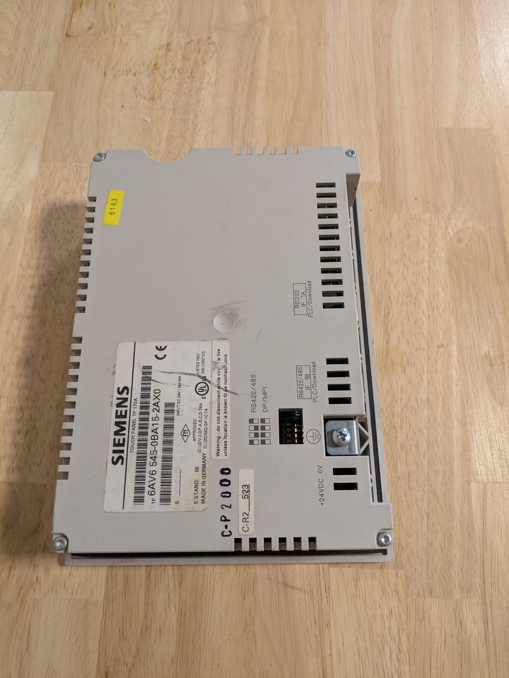 Siemens Componenti elettronici: Siemens Simatic OP3 Touch Panel 6AV6 644-0BA11-0AX0 – Usato da Näfels venduto da Ag3 1