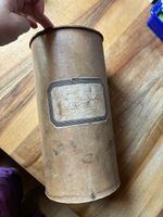 Antiker  Behälter Ocker Rolle Vintage 