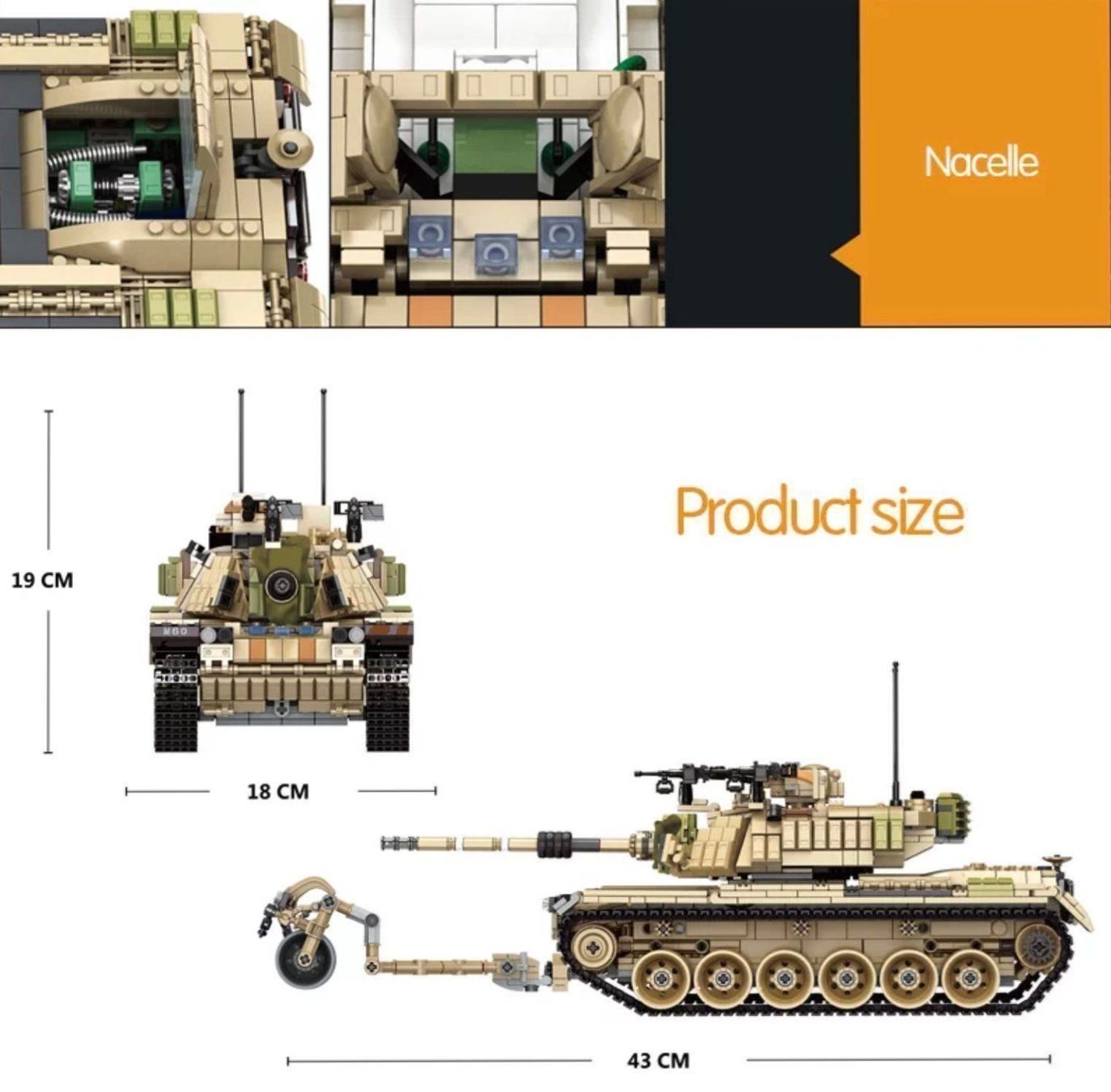 Kit di costruzioni: M60 MAGACH Panzer Tank Bausatz NEU Bicks – Nuovo e nell'imballaggio originale da Glarus venduto da Folienjoe24 3