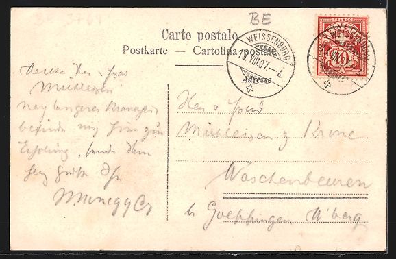 Cartes postales: AK Weissenburg, Bergli, Pension Müller – D'occasion à Berlin par bartko-reher 1