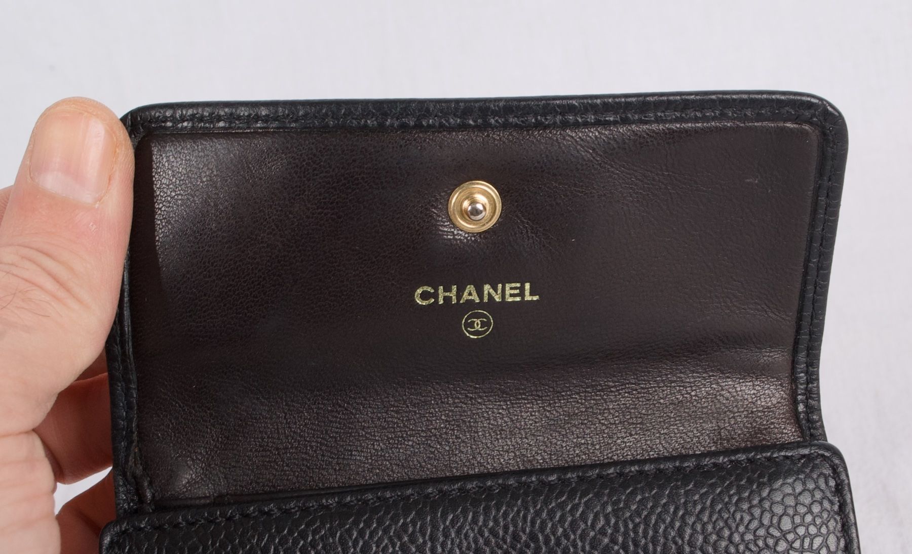 Chanel Portemonnaie: Auth CHANEL wallet caviar leather black color. – Gebraucht aus Lausanne von Lamedusac 5