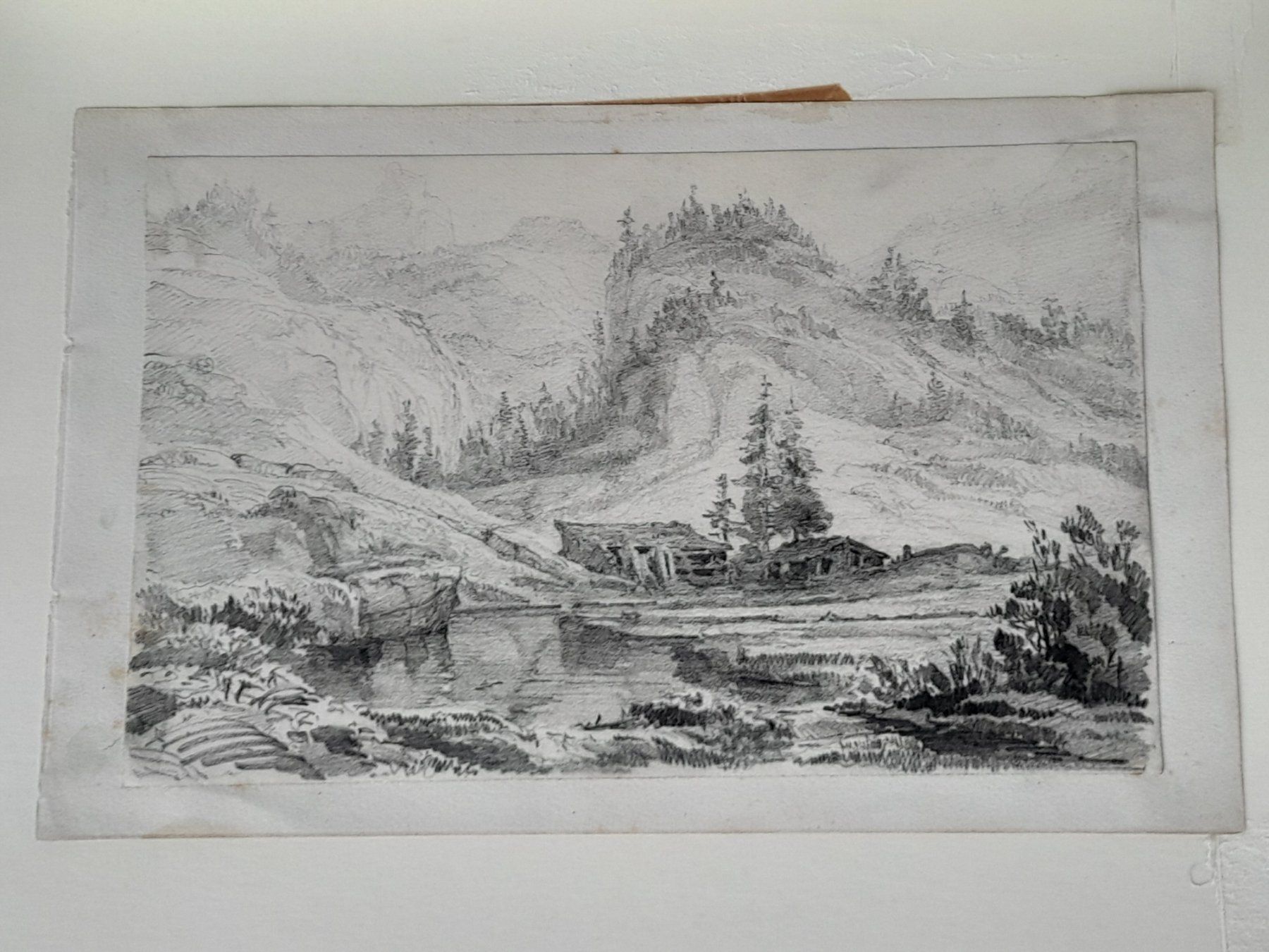 Dipinti: " Bergseelein " Kohlestift-Zeichnung antik – Usato da Thun venduto da JeJoe 8