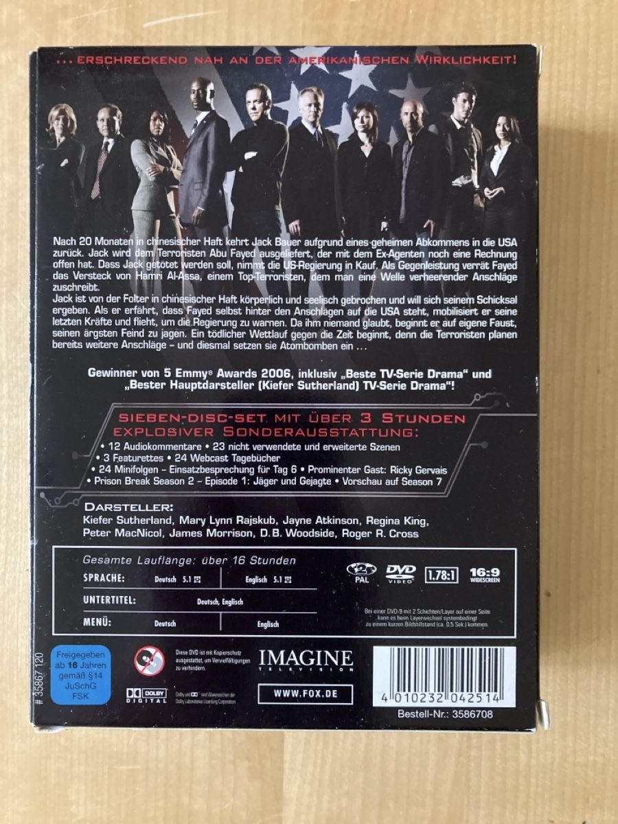 Tutti i DVDs: 24 Staffel sechs DVD – Usato da Glarus venduto da Jhuber78 1