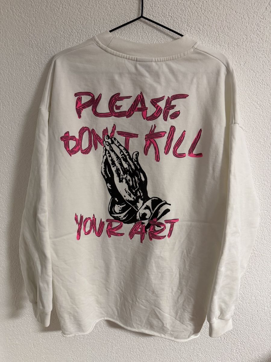 Maglioni & Felpe: Weisses Oversize Sweatshirt mit Print, Grösse M – Usato da Emmenbrücke venduto da itsnue