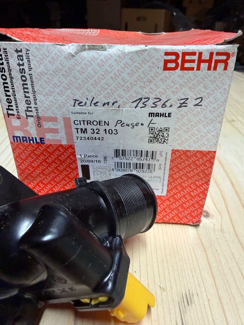 Peugeot Tutti pezzi di ricambio auto: Thermostat Peugeot – Nuovo e nell'imballaggio originale da Gontenschwil venduto da lot_qxr9 4