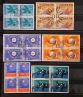 Schweiz 1964-1968 4er-Blocks Bern Ausgabetag Ersttag
