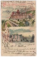 Caux sur Montreux, Palace Hôtel et Grand Hôtel, circul. 1904